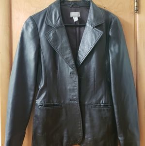Real leather brown blazer small